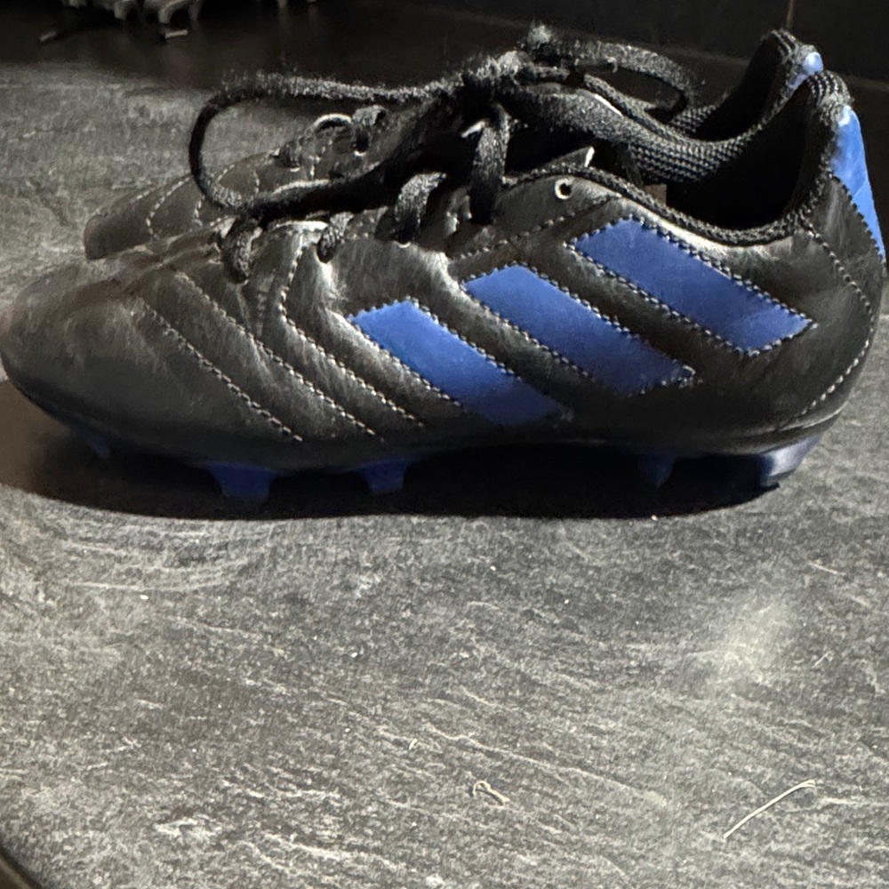 Adidas Kids Black and Blue Soccer Cleats